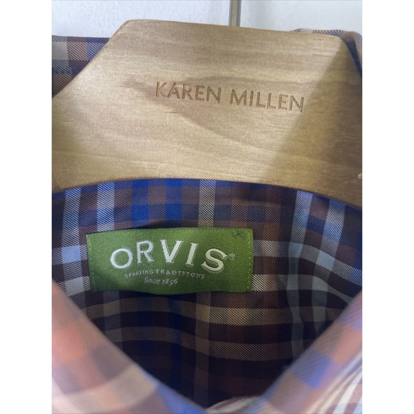 Orvis Men’s Shirt Plaid Size M Button Down Long Sleeve Medium - Picture 2 of 6